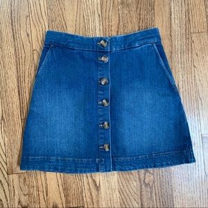 NWOT Other Stories buttoned denim miniskirt